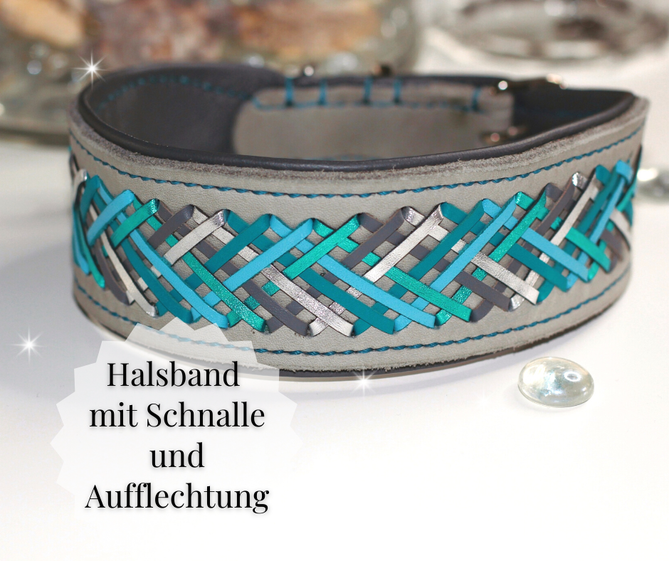 Hundewohl - Collar with nappa leather and braiding